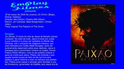 A Paixão de Cristo (2006) Dir Mel Gibsom # Biopic, Drama, Histórico