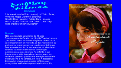 Acompanhante Perfeita (2024) Terror, Romance, Ficção Científica, Suspense