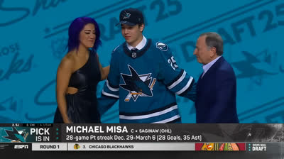 WWE Bayley & Michael Misa taken 2nd overall by San Jose Sharks
